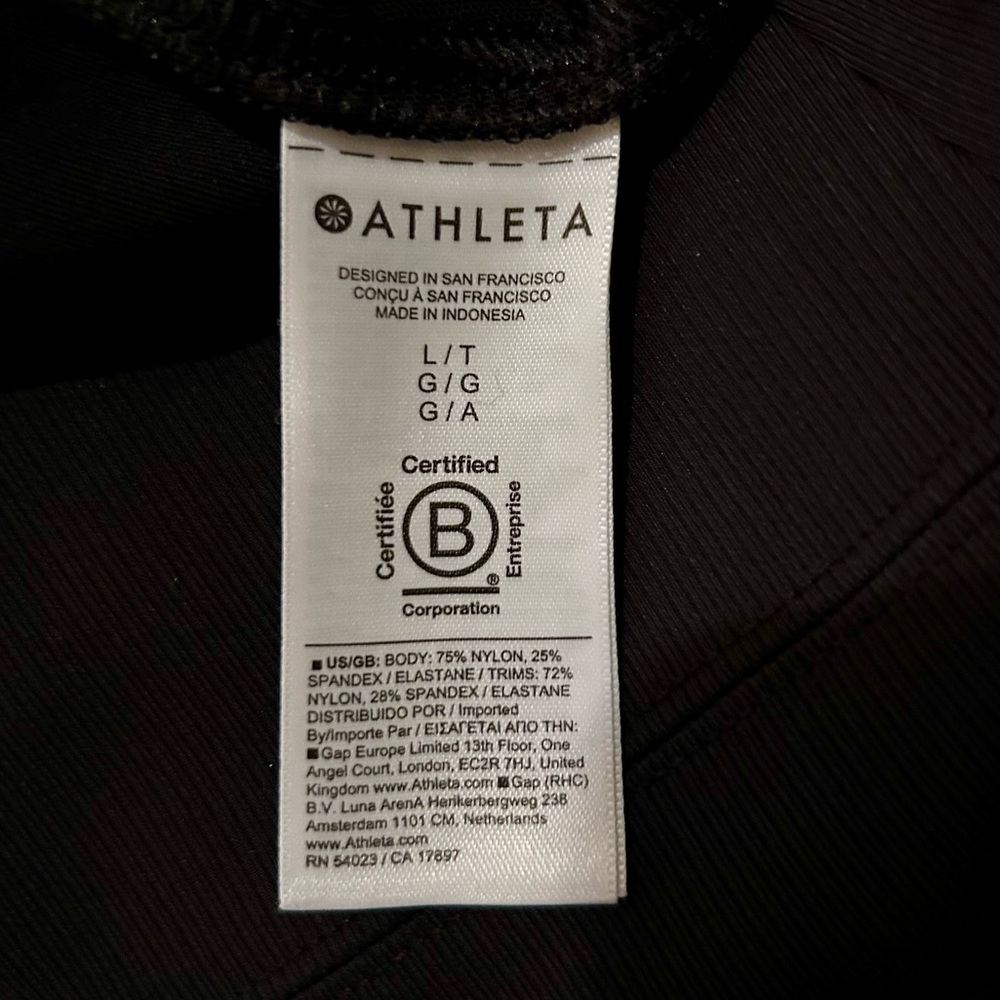 ATHLETA Venice High Rise Black Jogger Pants Large Zipped Pockets Stretch UPF 40+ - Picture 8 of 10